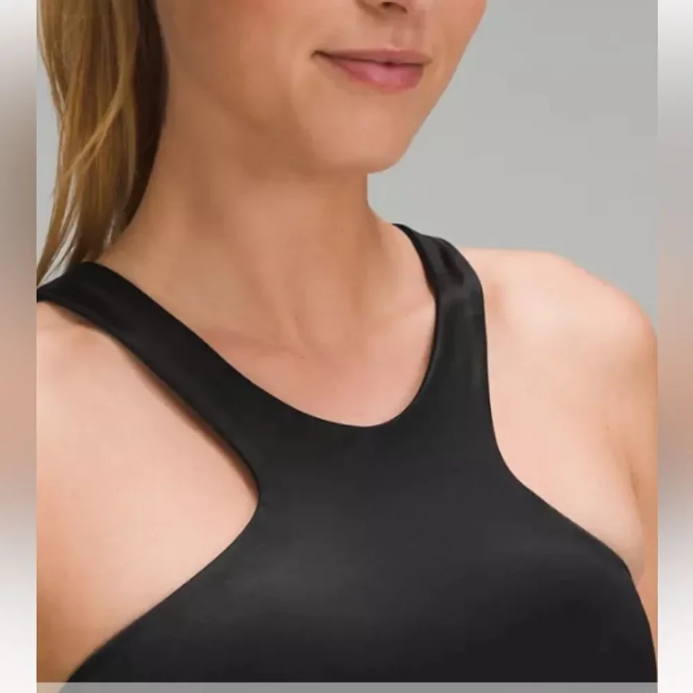 NWT New LULULEMON Shine Racerback Train Bra Black 10